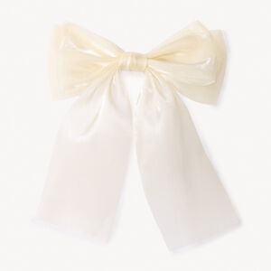 Diadema de organza con gran lazo para niña 