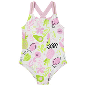 Maillot de bain 1 pièce en jersey imprimé fantaisie fille 