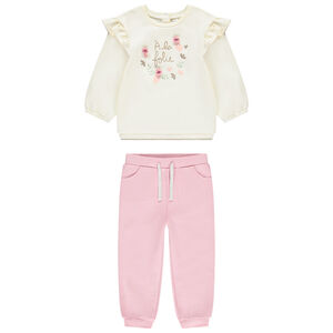 Conjunto de sudadera con volantes + pantalón de chándal para niña bebé  Main Conjunto de sudadera con volantes + pantalón de chándal para niña bebé