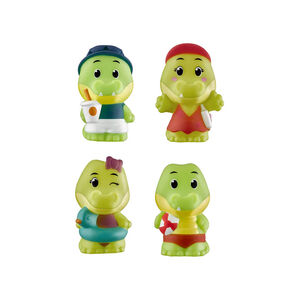 Lot de 4 personnages magiques famille Crocodile  