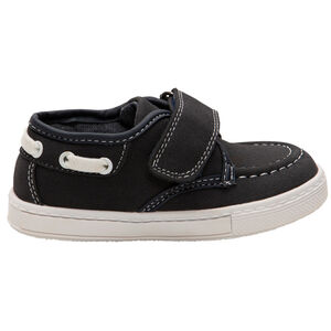 Zapatillas tipo barco con velcro y cordones decorativos en el cuello 