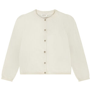 Gilet de punto liso y lurex para niña 