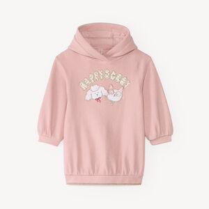 Ropa de sudadera bebé niña con capucha diseño de perro y gato 