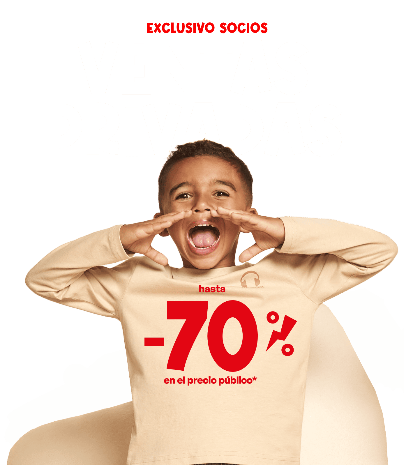 Ventas privadas : Hasta -70% en el precio público