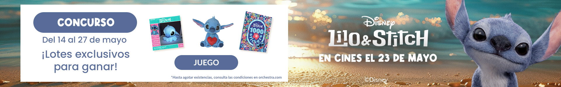 Concurso – Del 14 al 27 de mayo, ¡lotes exclusivos para ganar! Lilo & Stitch en cines el 21 de mayo