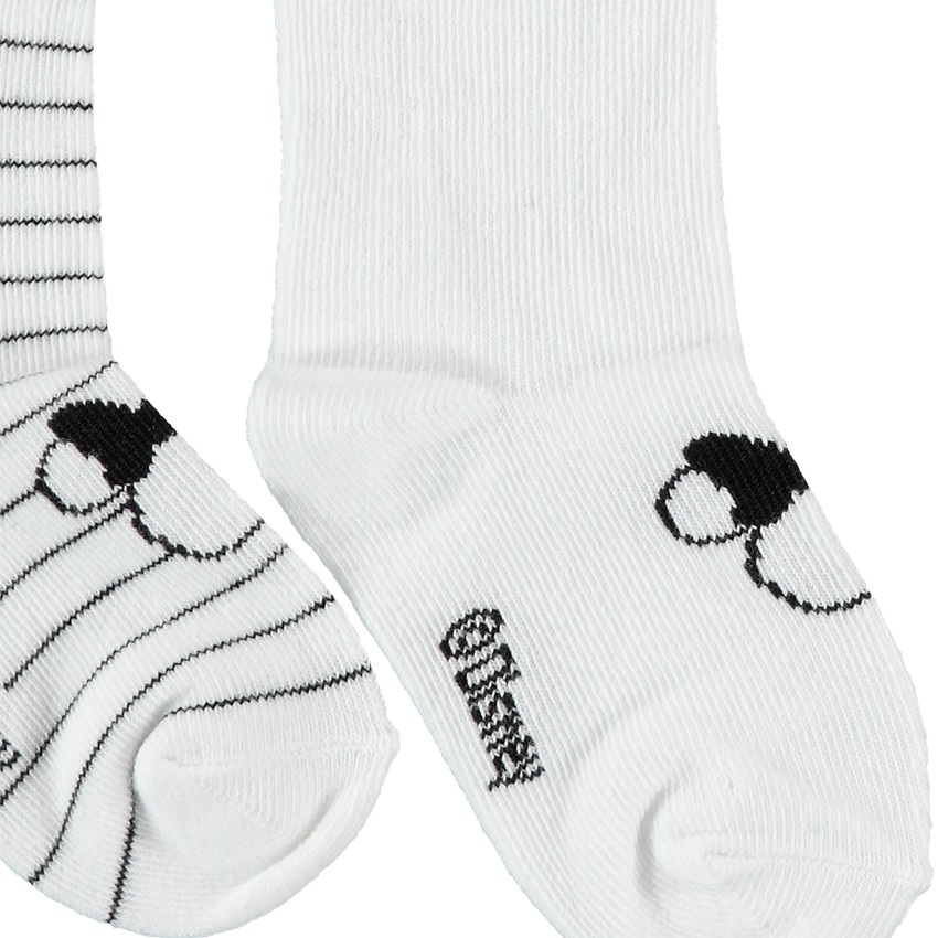 Juego de 2 pares de calcetines a juego con dibujo Minnie  