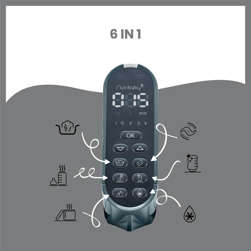 Robot NutriBaby(+) con 3 Babybols de 250 ml sin BPA blanco 