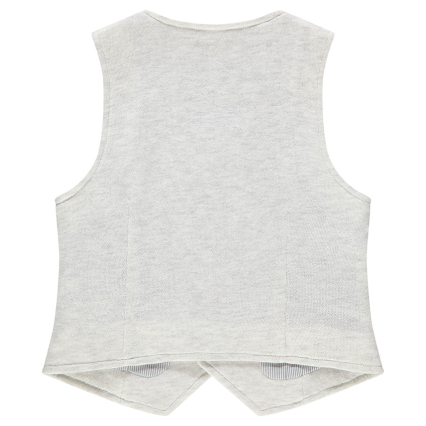 Chaleco tipo camarero con forro de rayas 