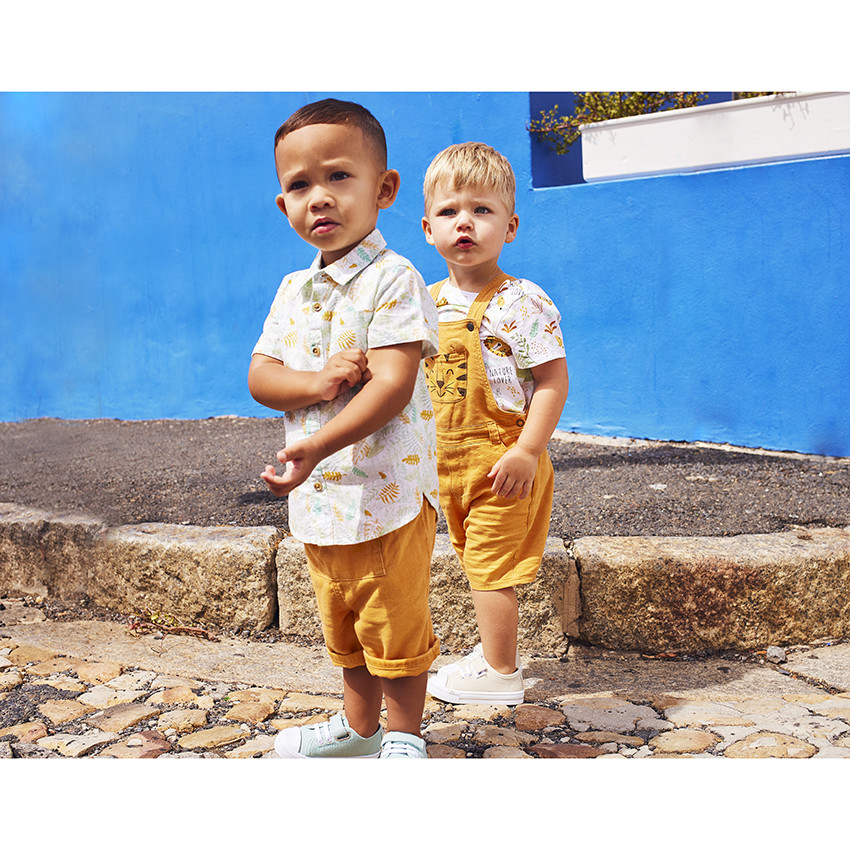 Conjunto 2 piezas estampado hojas para bebé niño 