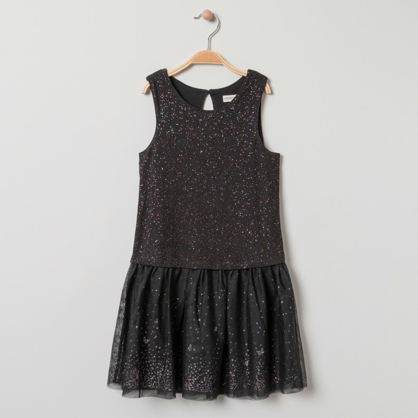 Robe de cérémonie sans manches pailletée  