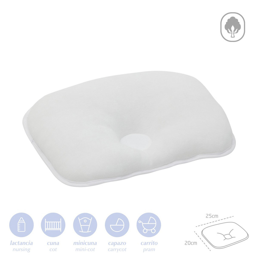 COJIN DE BRAZO 25x20x1 CM LISO E blanco 