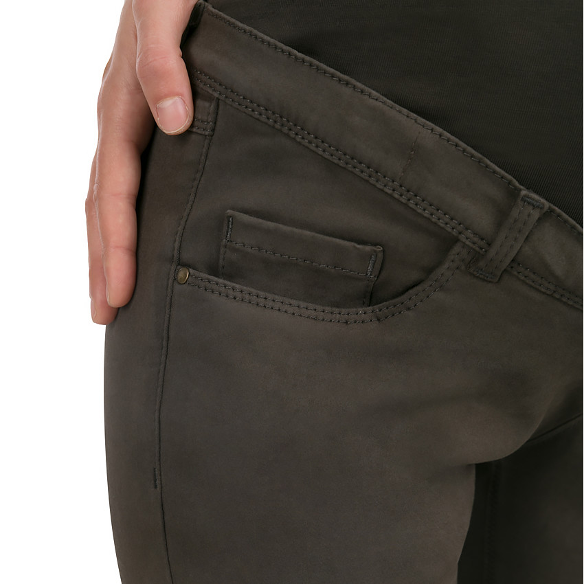 Pantalones para embarazada en twill corte slim con bolsillos 