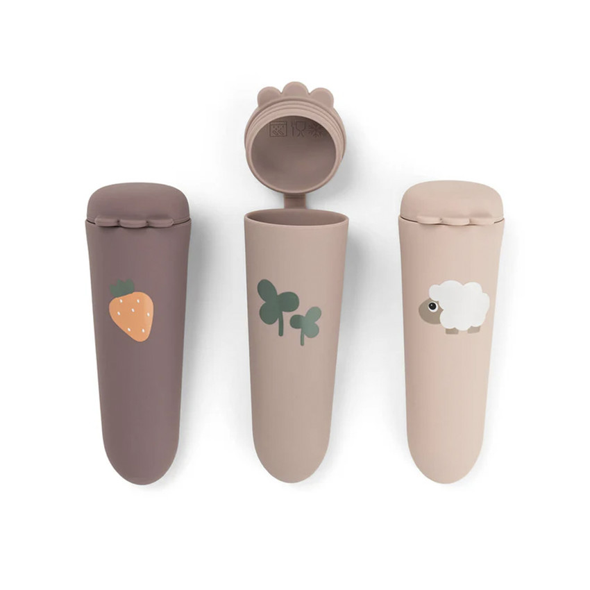 Moldes de silicona para helados x 3 Sheepy rosa 