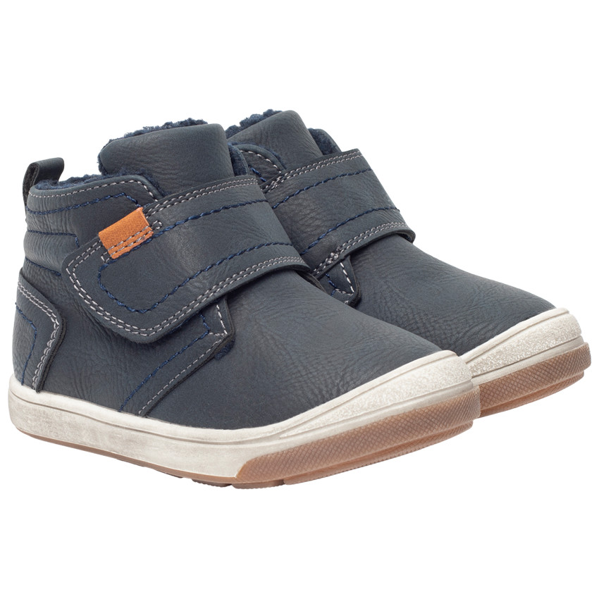 Botines con lengüeta de velcro y forro cálido para niño 
