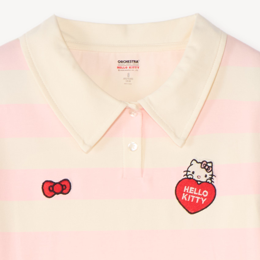 Polo de niña de manga larga con parche de Hello Kitty 