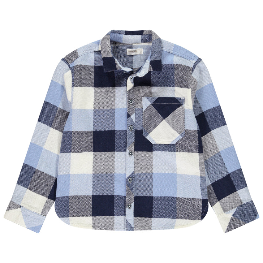 Camisa de tela a cuadros estilo leñador para niño 