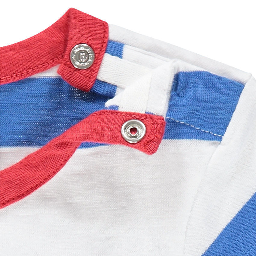 Conjunto de playa Disney con camiseta de rayas y bermudas lisas 