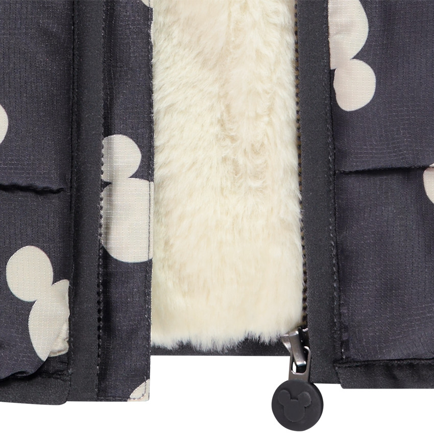 Chaleco de sherpa con estampado Mickey Disney y capucha con relieve 