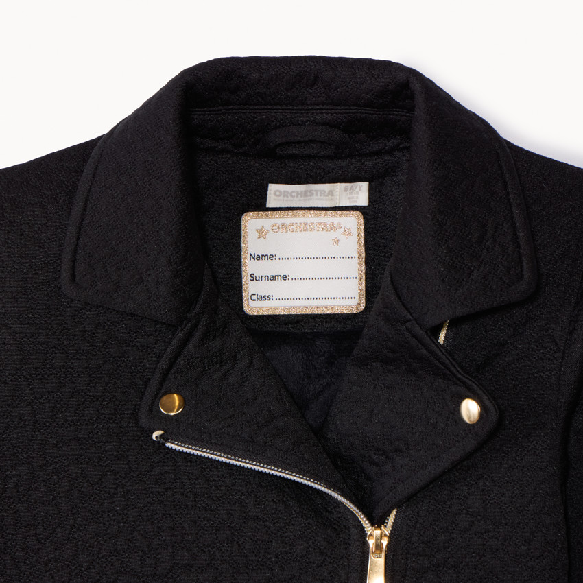 Veste molleton style perfecto quilte léopard pour fille 