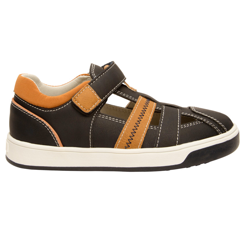 Sandalias efecto piel con velcro para niño 