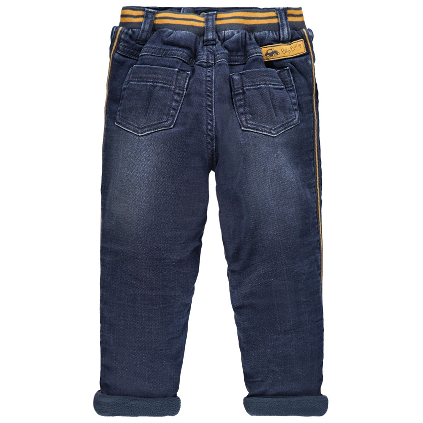 Vaqueros con efecto desgastado con forro de micropolar y toques amarillos  Additional Vaqueros con efecto desgastado con forro de micropolar y toques amarillos