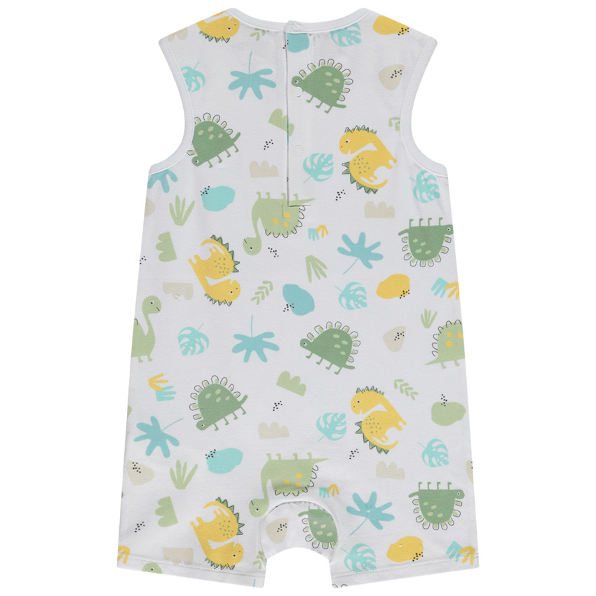 Lote de 2 monos cortos sin mangas fantasía dinosaurios para bebé niño 