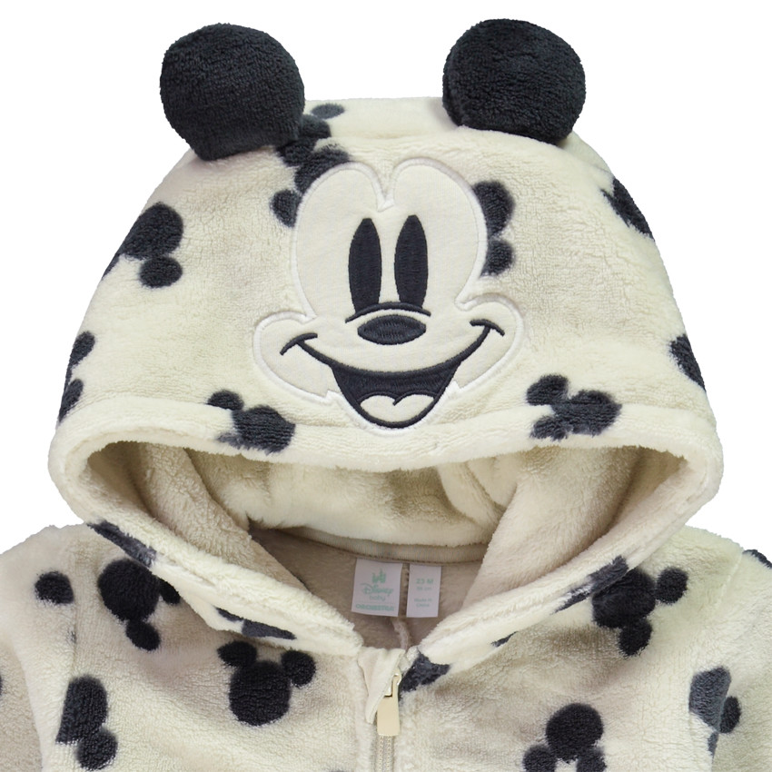 Pelele de sherpa con capucha Mickey Disney para bebé niño 
