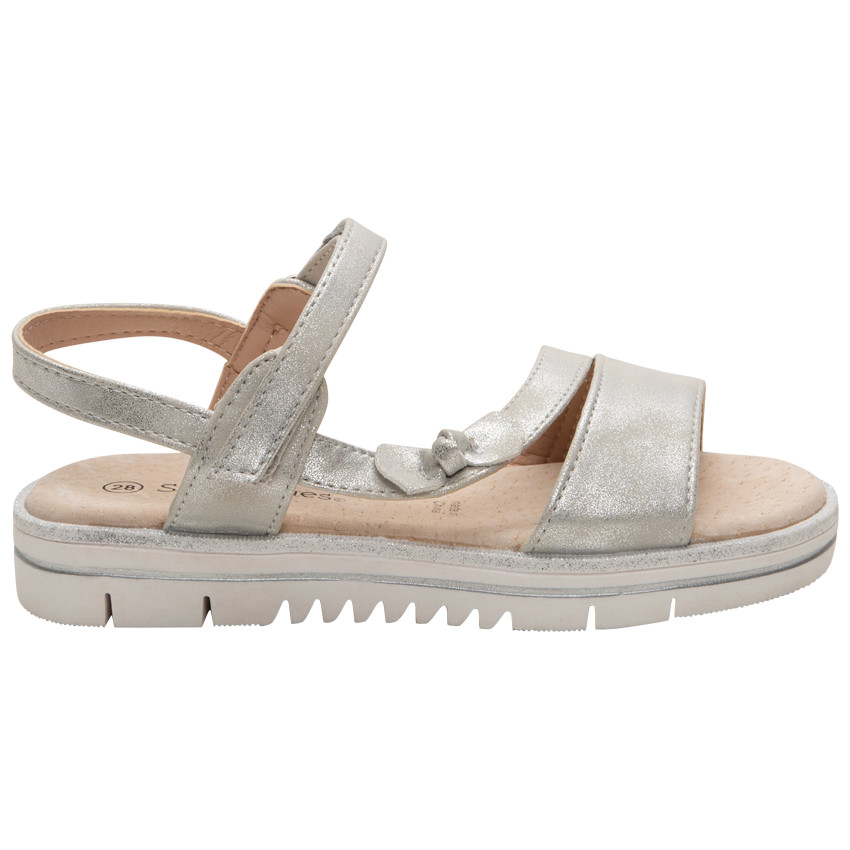 Sandalias con bridas platedas y nudo  
