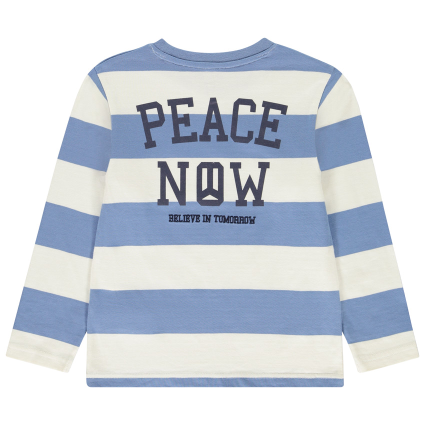 Camiseta de manga larga a rayas niño 