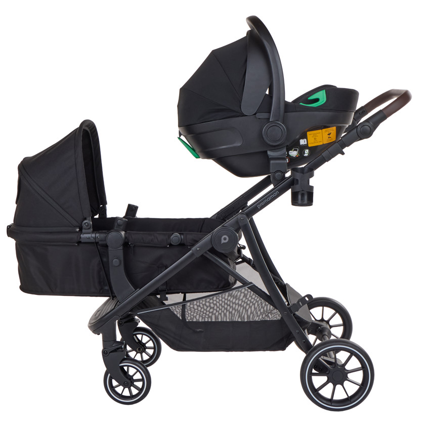 Coche gemelar Leila - Negro 