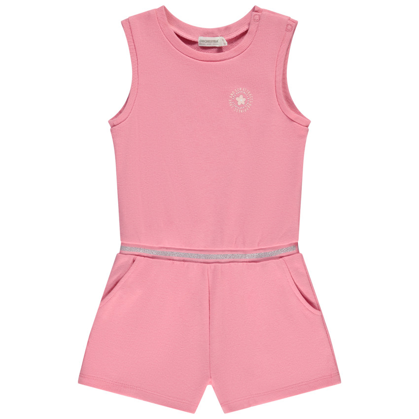 Combishort en molleton avec taille élastiquée fille 