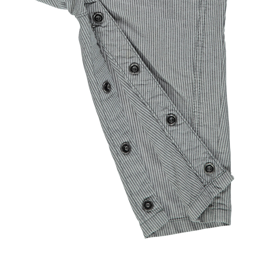 Conjunto de polo de manga corta y peto largo a rayas 