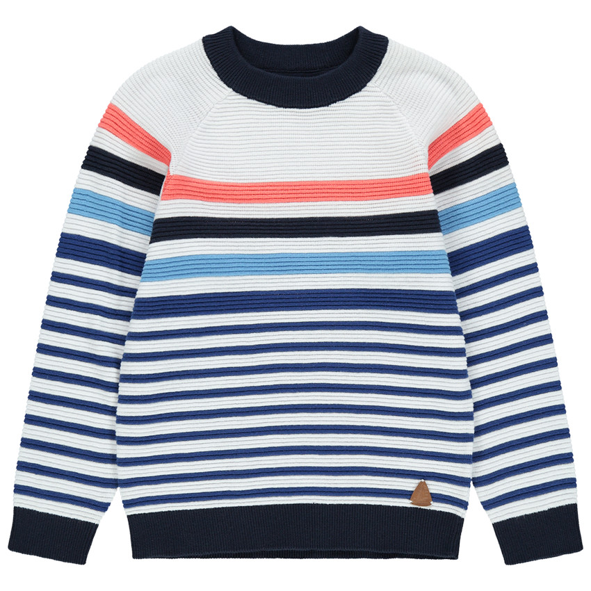 Jersey de punto de estilo otomano y rayas en contraste 