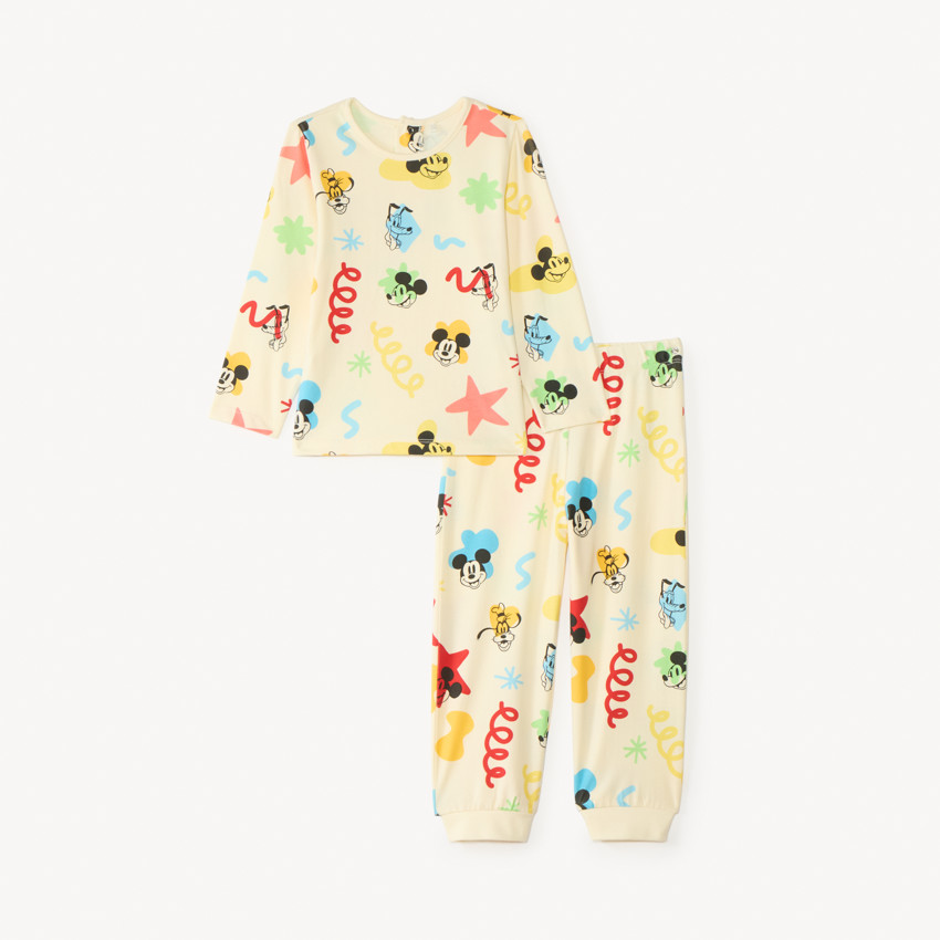 Conjunto de pijama de 2 piezas Mickey Disney para bebé niño con acabados diferentes según la edad. 