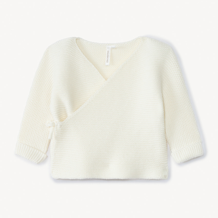 Brassière de punto musgo liso para bebé niña 