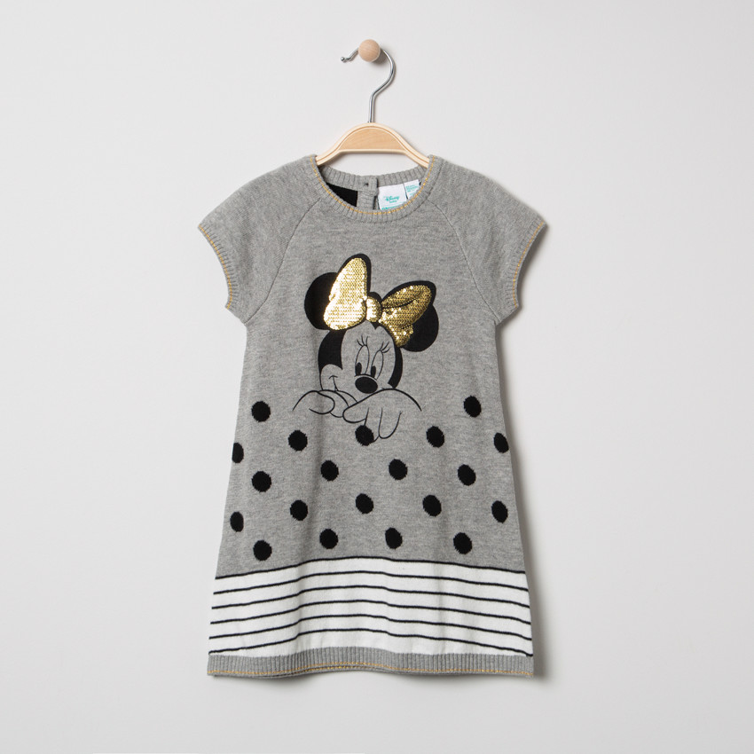 Vestido de manga corta de punto con estampado Minnie y lentejuelas Disney  Additional Vestido de manga corta de punto con estampado Minnie y lentejuelas Disney