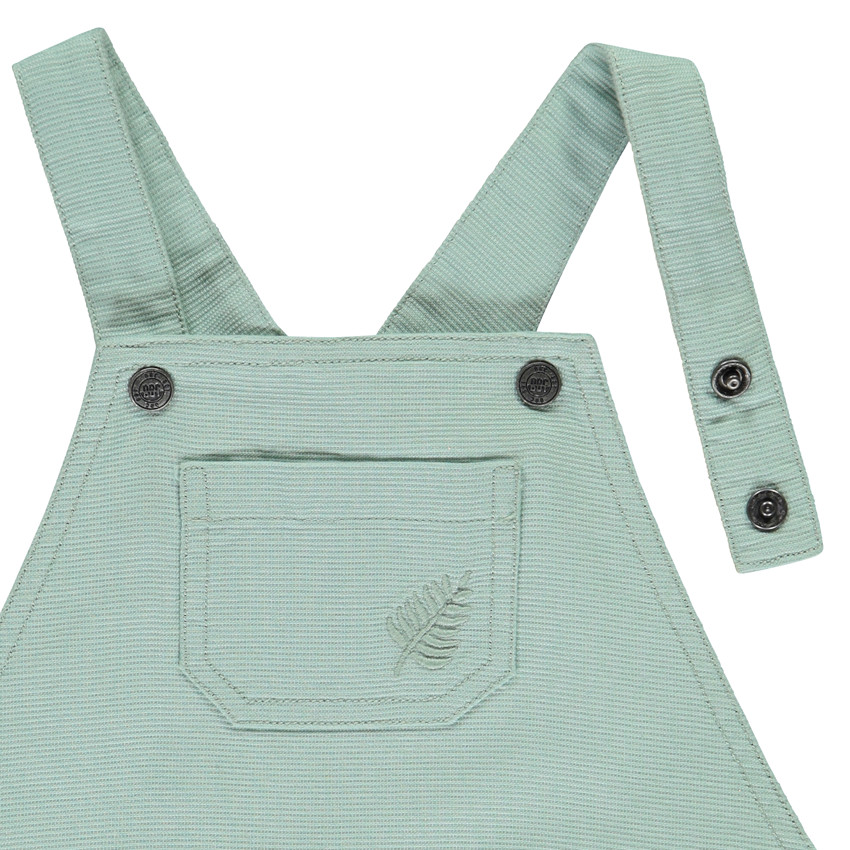 Pelele corto de tela con bolsillo para bebé niño 