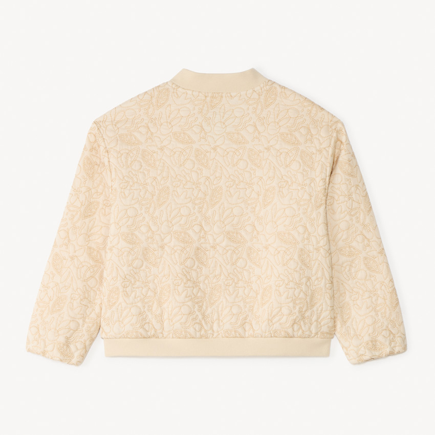 Cazadora de tela con costuras decorativas para niña 