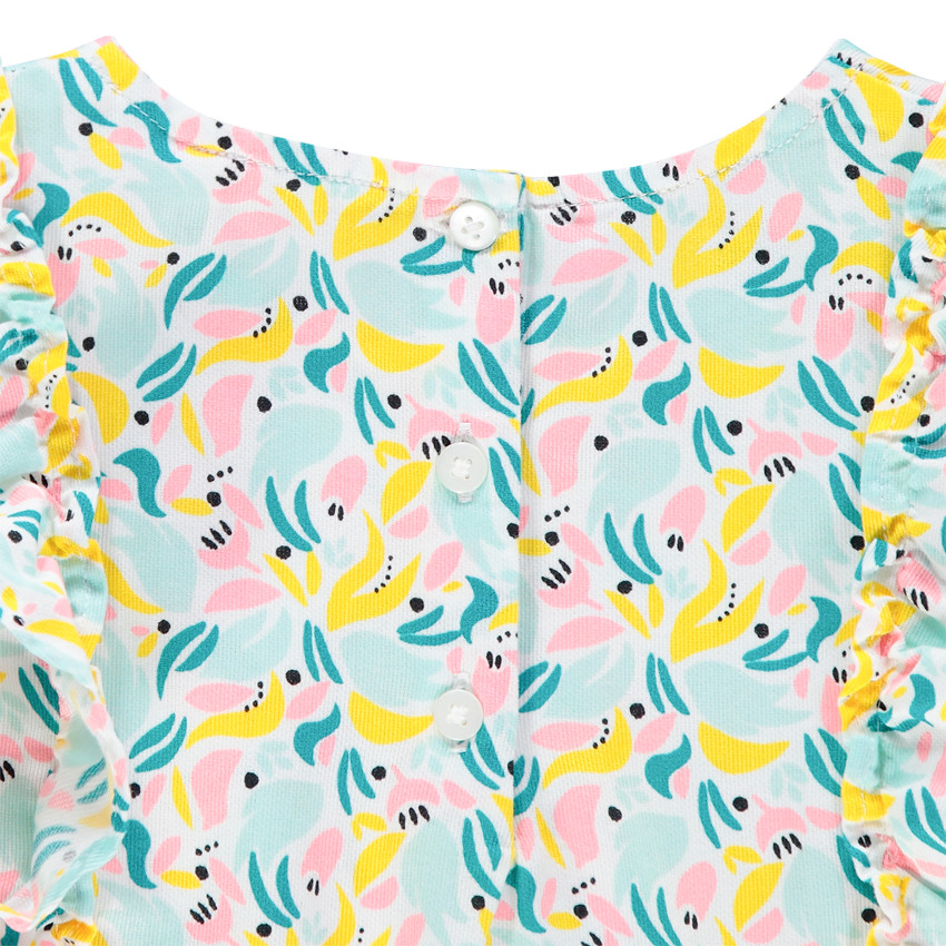 Tunique à manches volantées imprimée all-over 