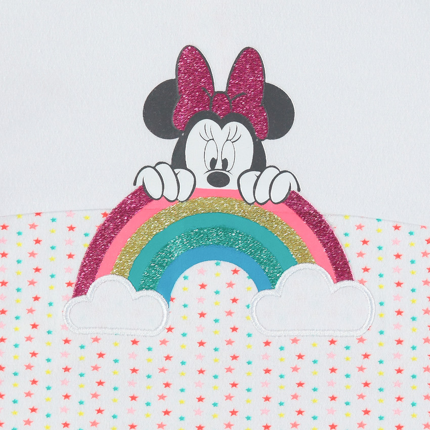 Pelele de jersey con estampado de Minnie y purpurina Disney 
