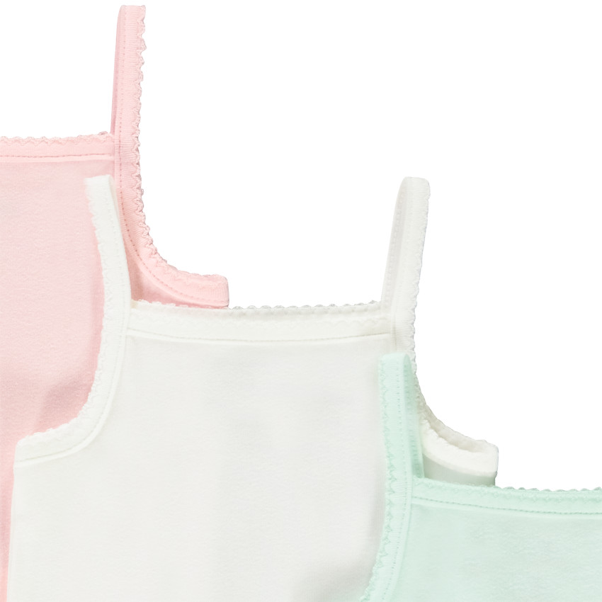 Pack de 3 bodies sin mangas lisos para bebé niña 