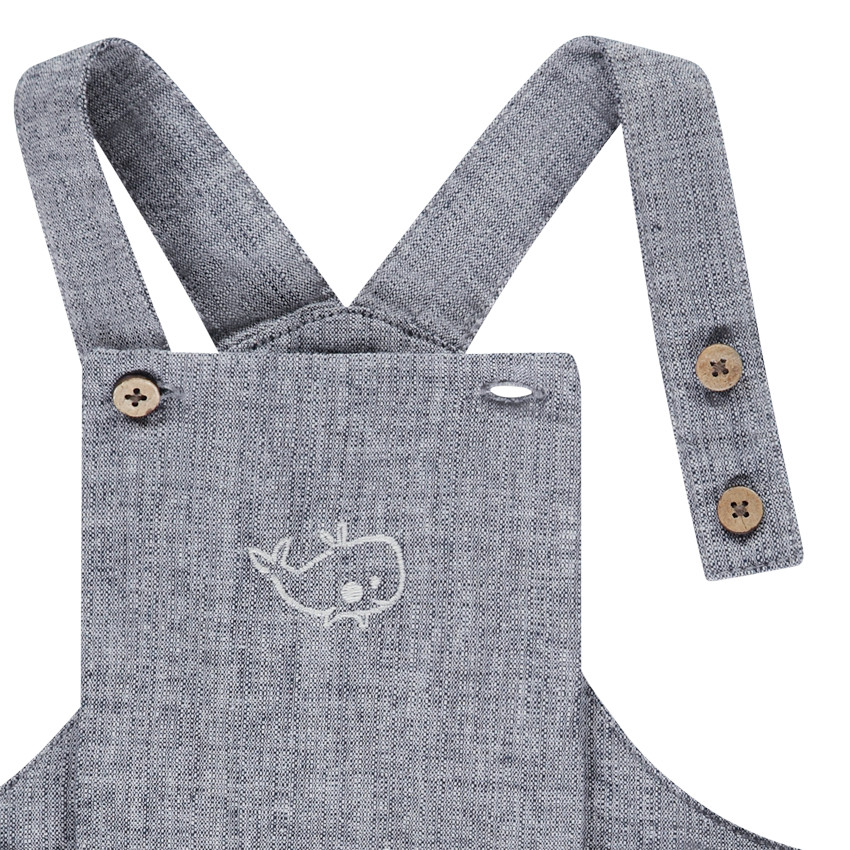 Conjunto de 2 piezas con estampado de ballena y pichi para bebé niño 