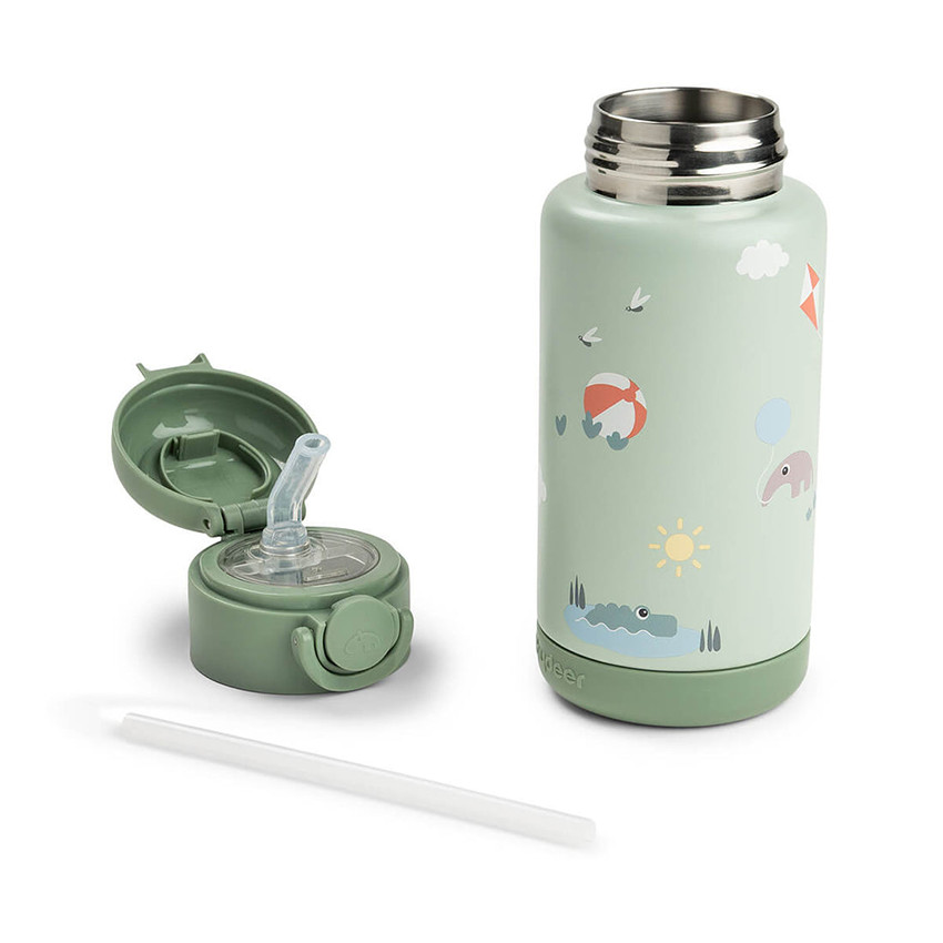 Botella térmica con pajita 340ml Playground Verde 