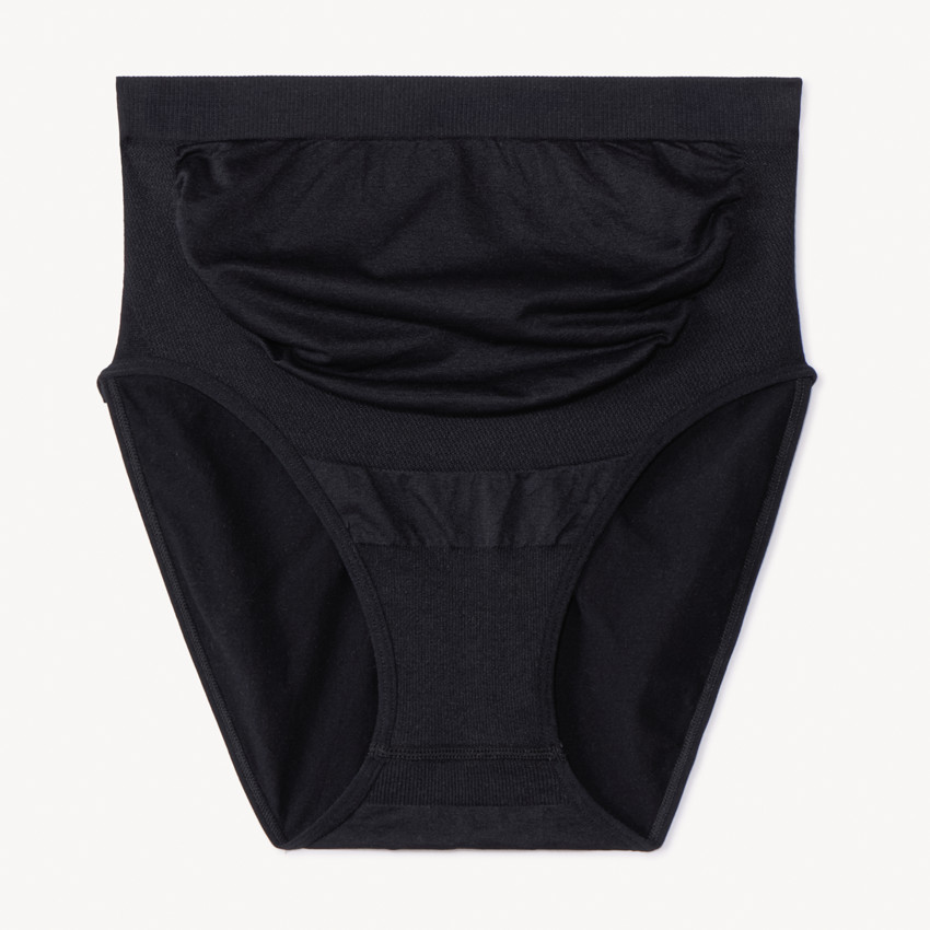 Pantalones de embarazo de tiro alto sin costuras en microfibra 