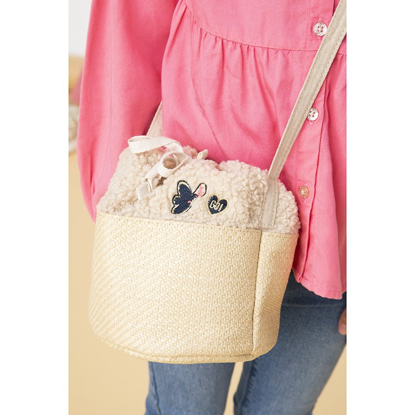 Bolso bandolera combinación materiales para niña 