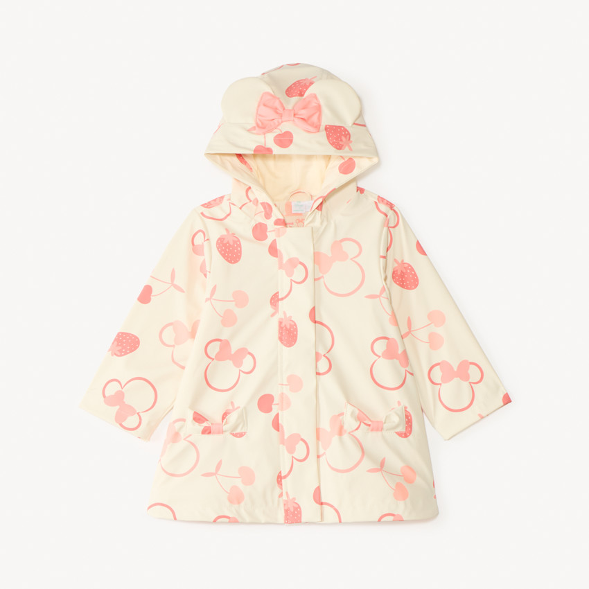 Parka de goma con capucha y orejas 3D de Minnie Disney para bebé niña 
