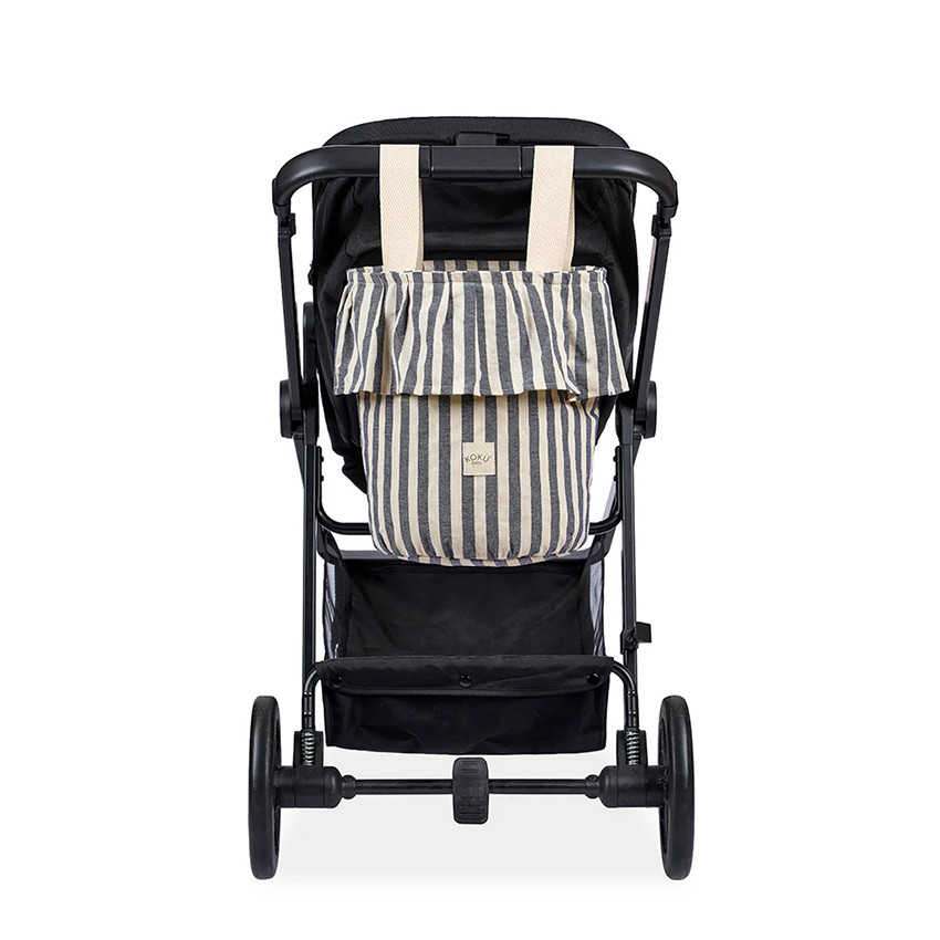 Bolso carrito Basket Stripe - Gris 