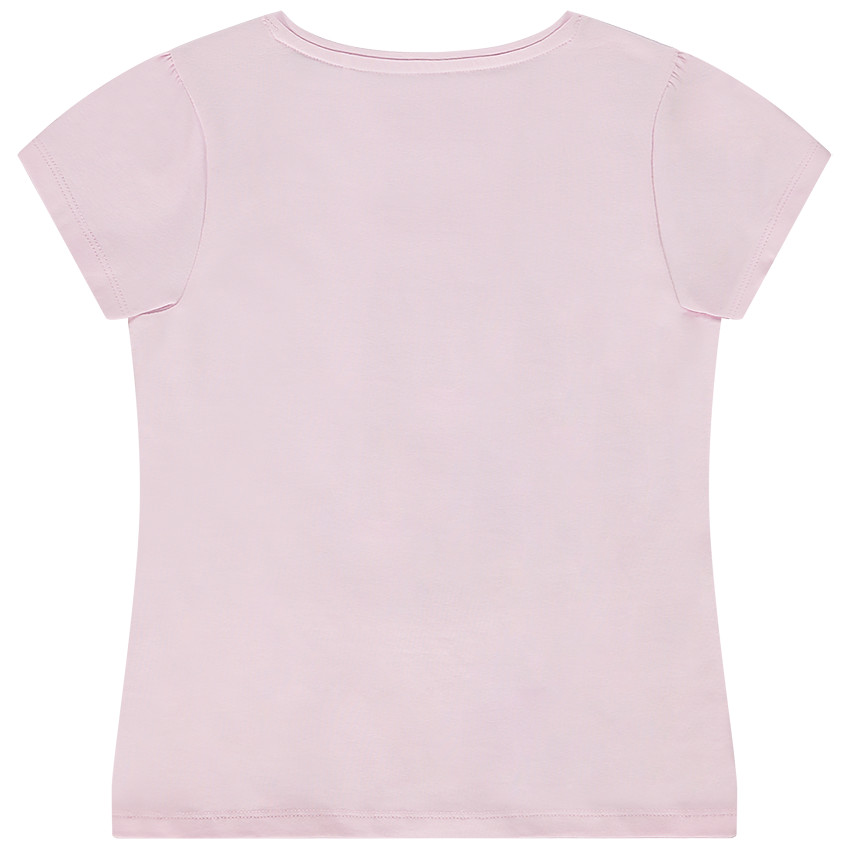 T-shirt manches courtes print embossed en foil pour fille 