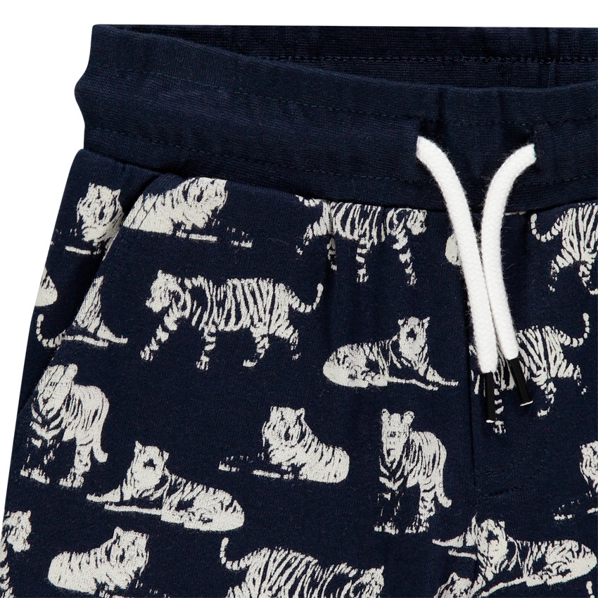 Conjunto camiseta manga corta y bermudas print tigres 