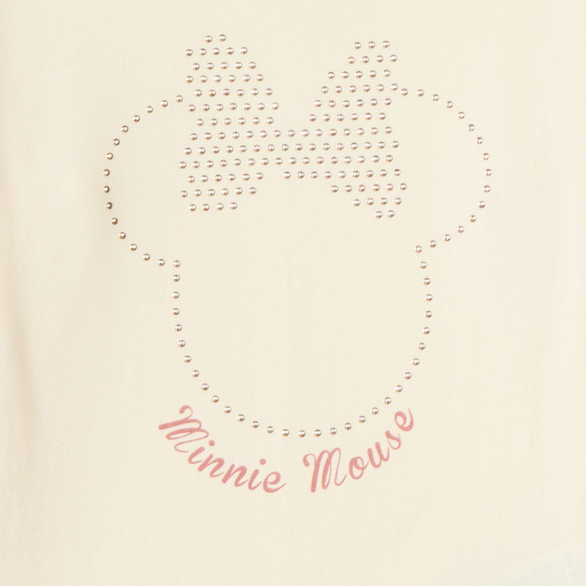 Camiseta de manga larga para niña con strass de Minnie Disney 